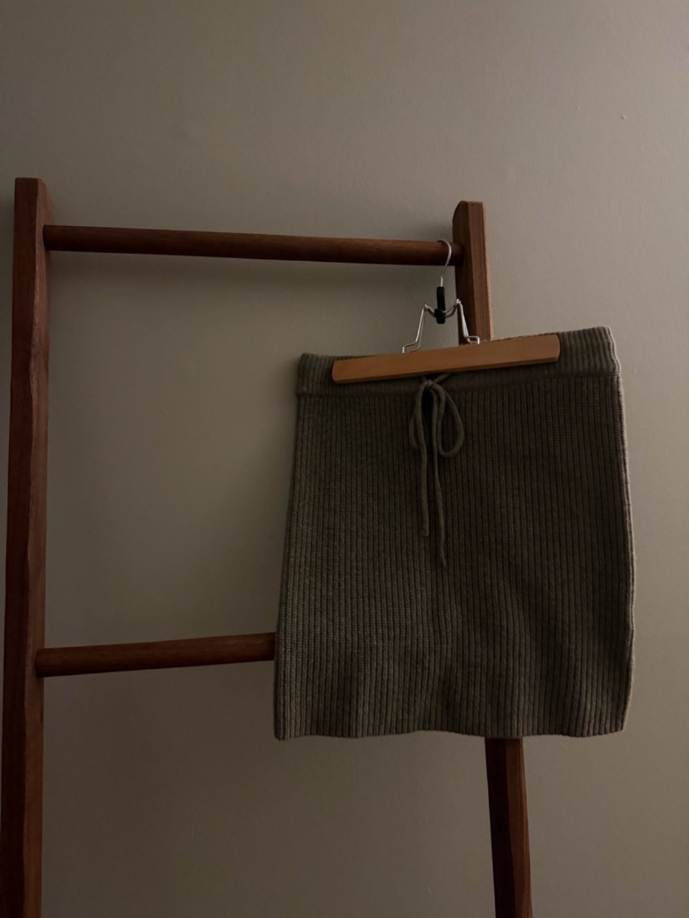 Madewell Ribbed Drawstring Mini Skirt